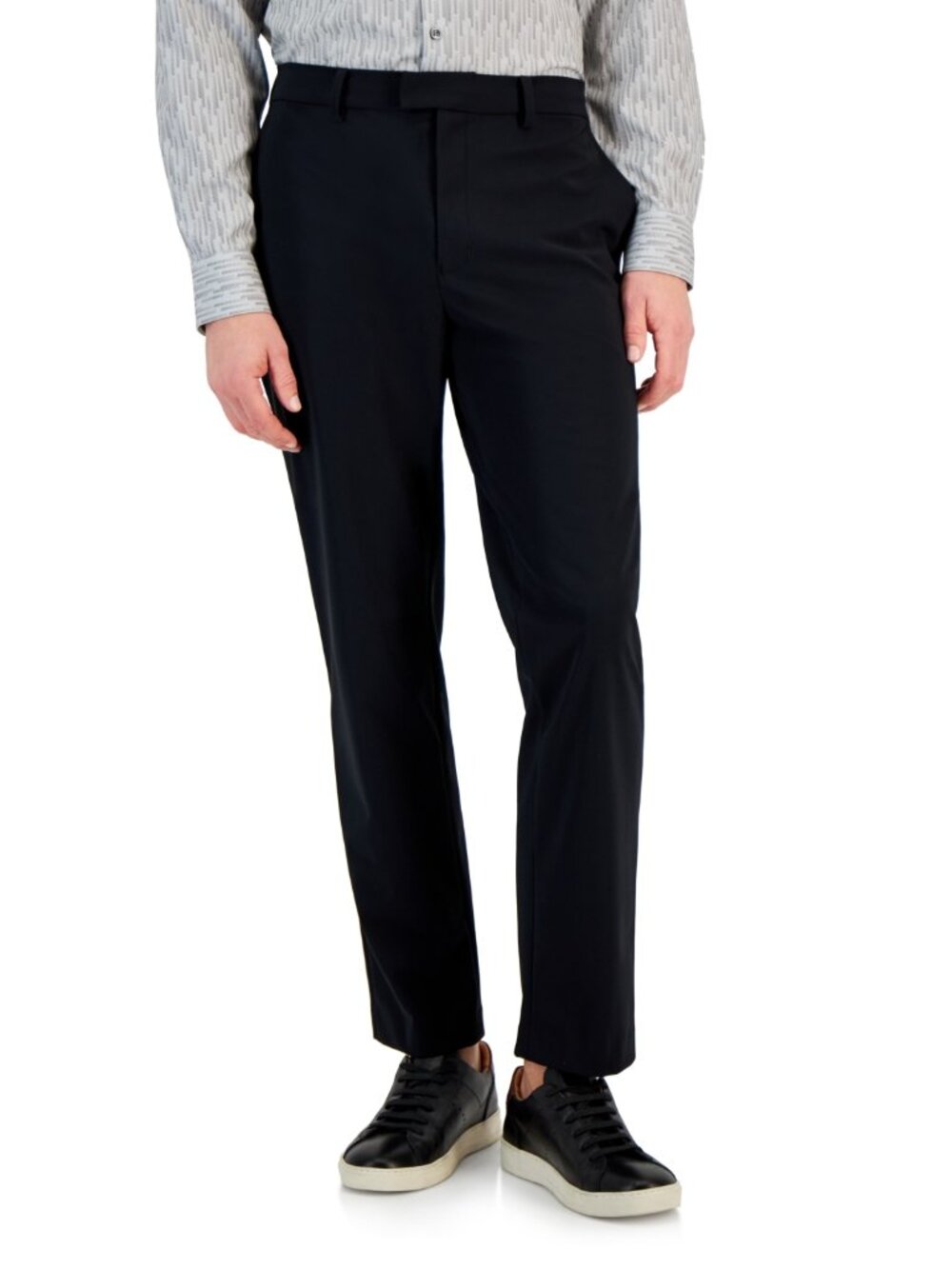 Alfani Men's Classic-Fit Solid Stretch Suit Pants, Macy's - Deep Black   NWT